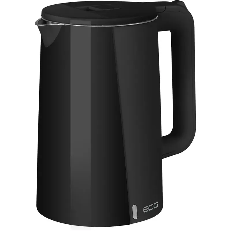 Electronice si Electrocasnice - Electrocasnice bucatarie - Preparare bauturi - Fierbatoare de apa - Fierbator electric ECG RK 1702 Safe to Touch Black, 1.7 litri, 2200 W, interior din otel inoxidabil, pereti dubli, negru - Infinity.ro