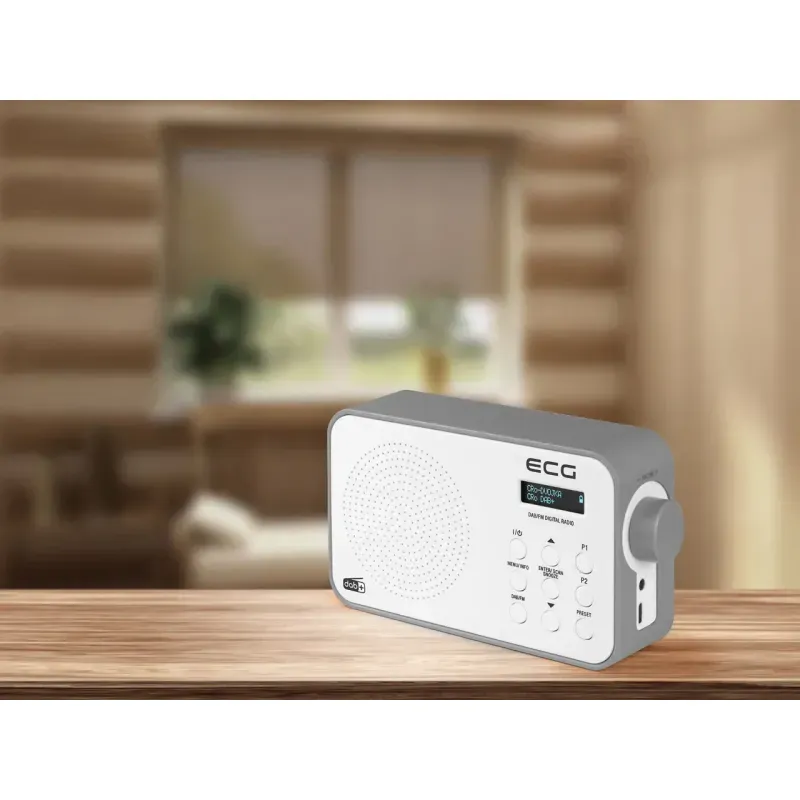 TV, Audio-Video si Foto - Portabile audio - Radio - Radio portabil ECG RD 110 DAB cu tuner DAB+ si FM, alb, 1,2 W, memorie 30 de posturi - Infinity.ro