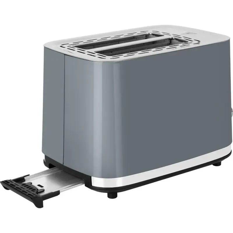 Electronice si Electrocasnice - Electrocasnice bucatarie - Preparare paine - Prajitoare de paine - Prajitor de paine ECG ST 2766 Vintage Scuro, 925 W, 2 felii, 7 niveluri de rumenire, gri - Infinity.ro