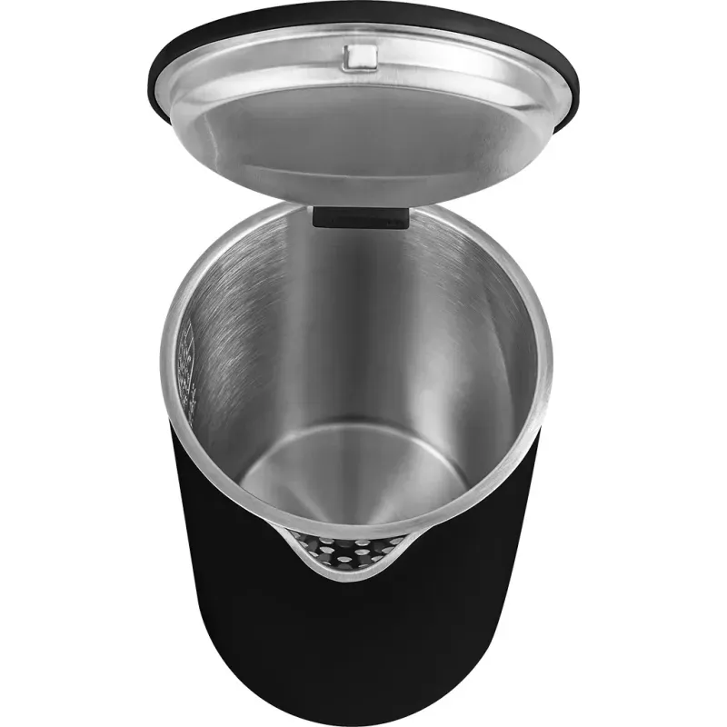 Electronice si Electrocasnice - Electrocasnice bucatarie - Preparare bauturi - Fierbatoare de apa - Fierbator electric ECG RK 1702 Safe to Touch Black, 1.7 litri, 2200 W, interior din otel inoxidabil, pereti dubli, negru - Infinity.ro