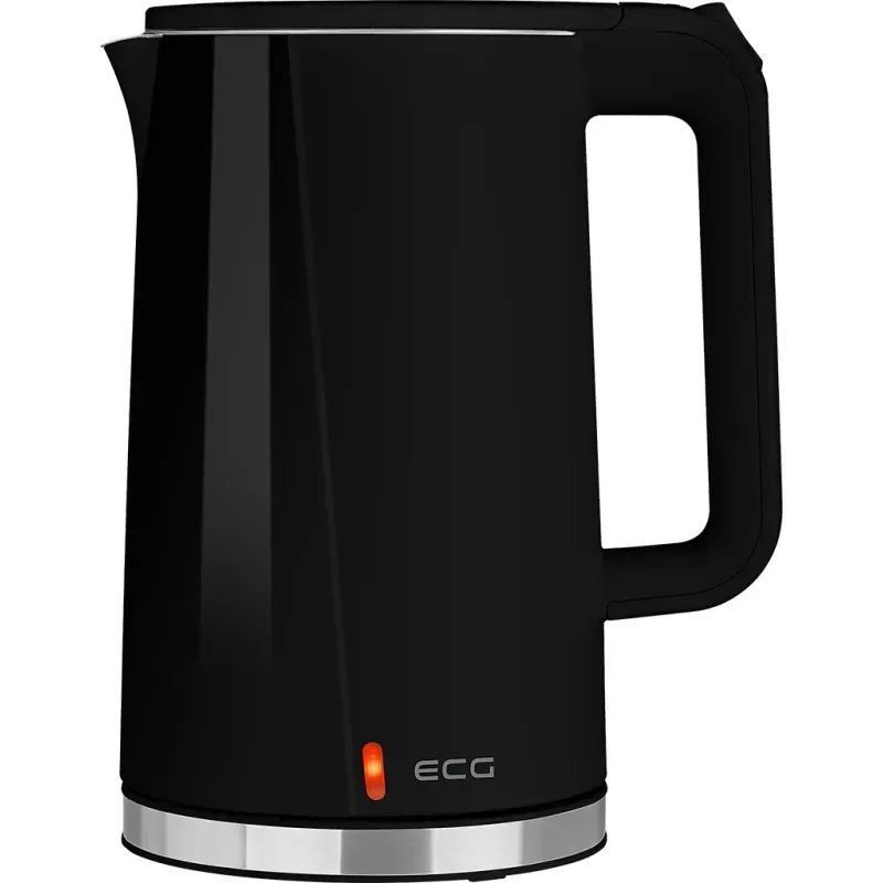 Electronice si Electrocasnice - Electrocasnice bucatarie - Preparare bauturi - Fierbatoare de apa - Fierbator electric ECG RK 1702 Safe to Touch Black, 1.7 litri, 2200 W, interior din otel inoxidabil, pereti dubli, negru - Infinity.ro