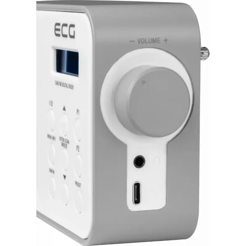 TV, Audio-Video si Foto - Portabile audio - Radio - Radio portabil ECG RD 110 DAB cu tuner DAB+ si FM, alb, 1,2 W, memorie 30 de posturi - Infinity.ro
