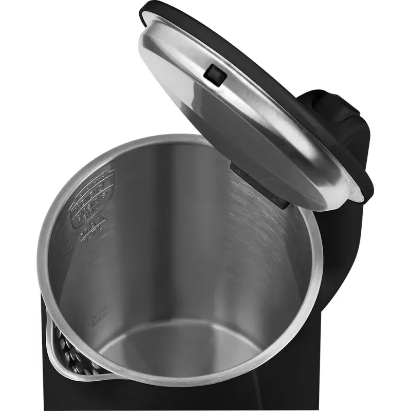 Electronice si Electrocasnice - Electrocasnice bucatarie - Preparare bauturi - Fierbatoare de apa - Fierbator electric ECG RK 1702 Safe to Touch Black, 1.7 litri, 2200 W, interior din otel inoxidabil, pereti dubli, negru - Infinity.ro