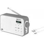 TV, Audio-Video si Foto - Portabile audio - Radio - Radio portabil ECG RD 110 DAB cu tuner DAB+ si FM, alb, 1,2 W, memorie 30 de posturi - Infinity.ro