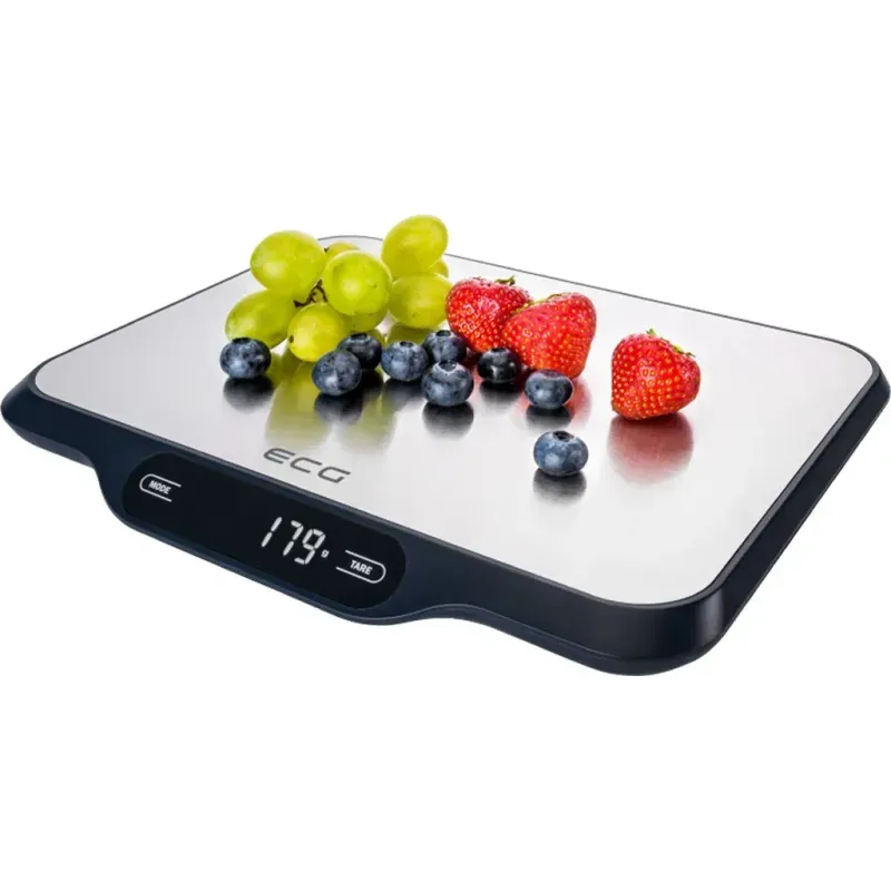 Electronice si Electrocasnice - Electrocasnice bucatarie - Mixere, tocatoare & roboti de bucatarie - Cantare de bucatarie - Cantar de bucatarie ECG KV 215 S, 15 Kg, functie TARA, precizie 1 g, Touch control - Infinity.ro