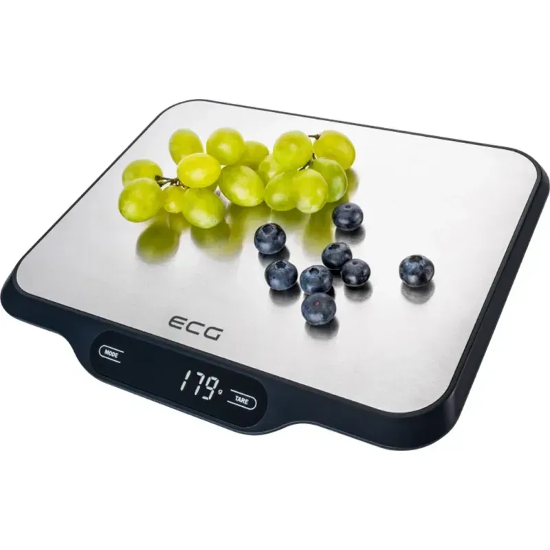Electronice si Electrocasnice - Electrocasnice bucatarie - Mixere, tocatoare & roboti de bucatarie - Cantare de bucatarie - Cantar de bucatarie ECG KV 215 S, 15 Kg, functie TARA, precizie 1 g, Touch control - Infinity.ro