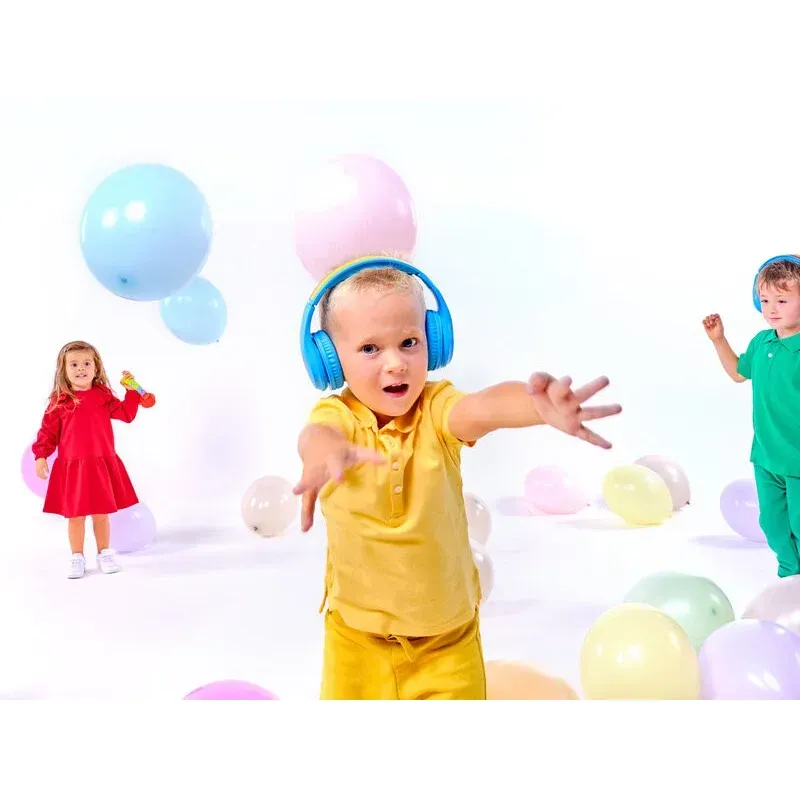 TV, Audio-Video si Foto - Portabile audio - Casti audio - Casti audio fara fir pentru copii GoGEN Decek, Bluetooth 5.2, volum limitat, albastru - Infinity.ro