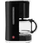 Electronice si Electrocasnice - Electrocasnice bucatarie - Preparare bauturi - Cafetiere - Cafetiera ECG KP 2150 Stripe, 980 W, 1.5 litri, preparare pana la 10 cesti de cafea odata, sistem drip-stop, negru - Infinity.ro