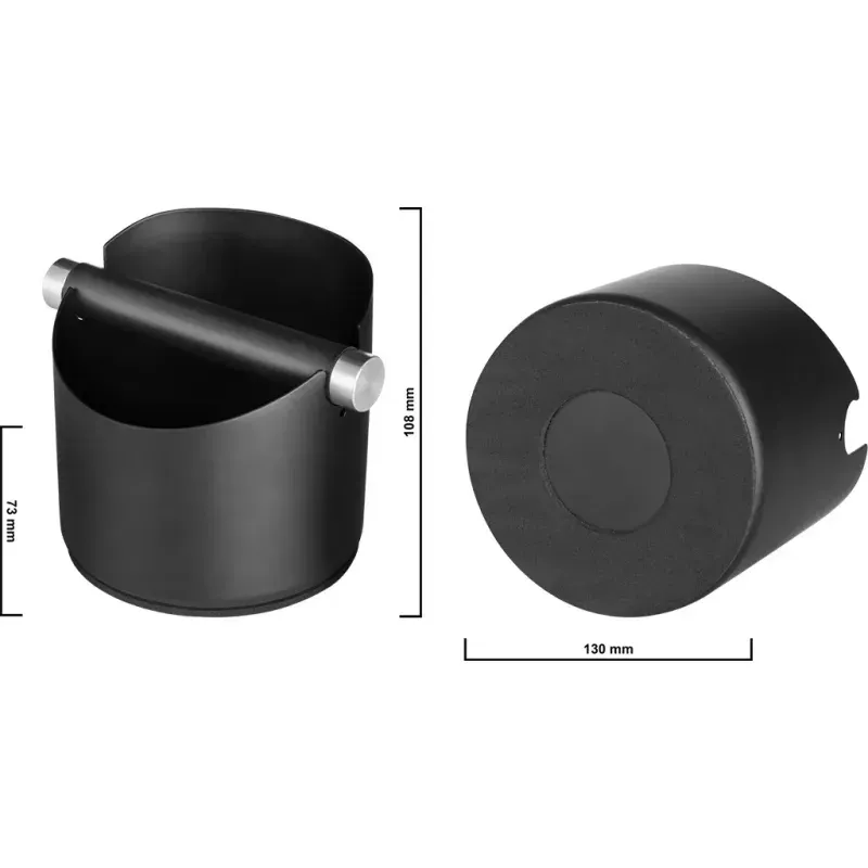Electronice si Electrocasnice - Electrocasnice bucatarie - Preparare bauturi - Accesorii si consumabile aparate preparare bauturi - Recipient pentru zat cafea ECG Knockbox Nero, 700 ml, otel inoxidabil - Infinity.ro