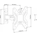 TV, Audio-Video si Foto - Accesorii TV si audio - Suporturi TV - Suport TV de perete ECG LD 174202, 17"- 42" (43 - 106 cm), rotire 90°, inclinare 2°-15°, 25 kg, VESA - Infinity.ro