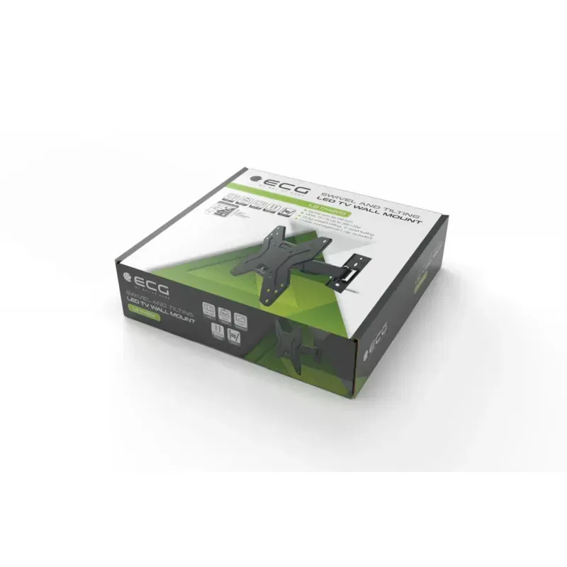 TV, Audio-Video si Foto - Accesorii TV si audio - Suporturi TV - Suport TV de perete ECG LD 174202, 17"- 42" (43 - 106 cm), rotire 90°, inclinare 2°-15°, 25 kg, VESA - Infinity.ro