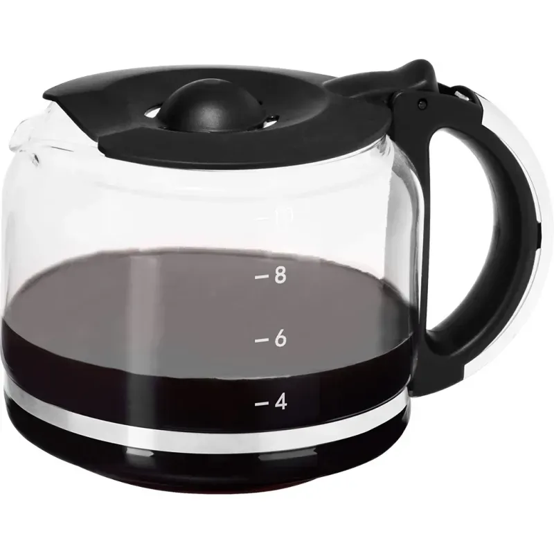 Electronice si Electrocasnice - Electrocasnice bucatarie - Preparare bauturi - Cafetiere - Cafetiera ECG KP 2150 Stripe, 980 W, 1.5 litri, preparare pana la 10 cesti de cafea odata, sistem drip-stop, negru - Infinity.ro