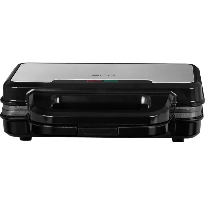 Electronice si Electrocasnice - Electrocasnice bucatarie - Preparare paine - Sandwich-maker - Sandwich maker ECG S 2120 Grande, 900 W, 4 sandvisuri triunghiulare, design din otel inoxidabil si plastic - Infinity.ro