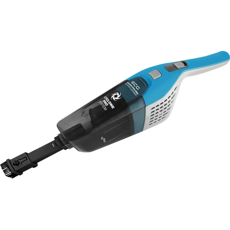 Electronice si Electrocasnice - Ingrijirea locuintei - Aspiratoare - Aspirator vertical portabil 2in1 ECG VT 4520 Bruno, 90 W, baterie Li-Ion 18.5 V, sistem de filtrare cyclonic, albastru - Infinity.ro