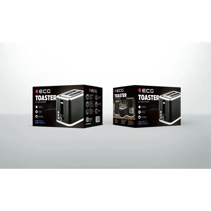 Electronice si Electrocasnice - Electrocasnice bucatarie - Preparare bauturi - Cafetiere - Cafetiera ECG KP 2150 Stripe, 980 W, 1.5 litri, preparare pana la 10 cesti de cafea odata, sistem drip-stop, negru - Infinity.ro