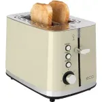 Electronice si Electrocasnice - Electrocasnice bucatarie - Preparare paine - Prajitoare de paine - Prajitor de paine ECG ST 2766 Vintage Vanilla, 925 W, 2 felii, 7 niveluri de rumenire, crem - Infinity.ro