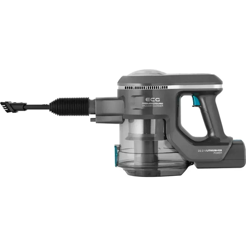 Electronice si Electrocasnice - Ingrijirea locuintei - Aspiratoare - Aspirator vertical portabil 2in1 ECG VT 3630 Alan, 130 W, baterie Li-Ion 22.2 V, recipient 1.2 L, gri - Infinity.ro
