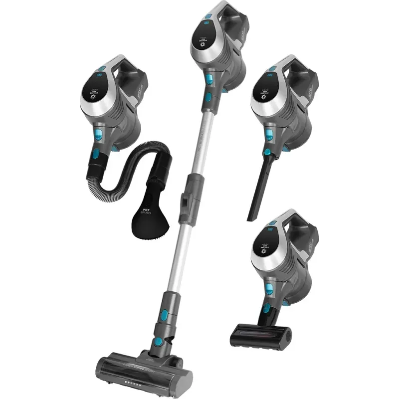 Electronice si Electrocasnice - Ingrijirea locuintei - Aspiratoare - Aspirator 2 in 1 ECG VT 7670 Luis, baterie Li-Ion 25,9V/2200 mAh, motor BLDC 220W, 3 niveluri de aspirare - Infinity.ro