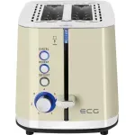 Electronice si Electrocasnice - Electrocasnice bucatarie - Preparare paine - Prajitoare de paine - Prajitor de paine ECG ST 2766 Vintage Vanilla, 925 W, 2 felii, 7 niveluri de rumenire, crem - Infinity.ro