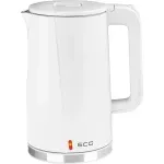 Electronice si Electrocasnice - Electrocasnice bucatarie - Preparare bauturi - Fierbatoare de apa - Fierbator electric ECG RK 1702 Safe to Touch White, 1.7 litri, 2200 W, interior din otel inoxidabil, pereti dubli, alb - Infinity.ro