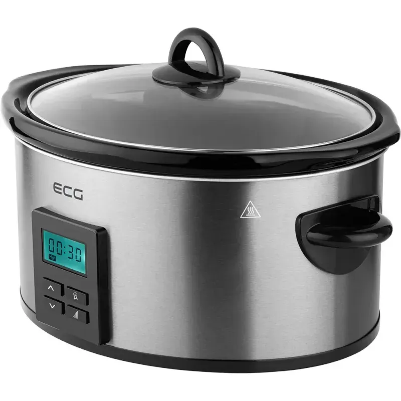 Casa si Gradina - Bucatarie si vesela - Vase pentru gatit - Oale si cratite - Oala electrica Slow cooker ECG PH 5510 Rider, 5.5 litri, 240 W, vas ceramic, timer, afisaj LED - Infinity.ro