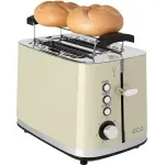 Electronice si Electrocasnice - Electrocasnice bucatarie - Preparare paine - Prajitoare de paine - Prajitor de paine ECG ST 2766 Vintage Vanilla, 925 W, 2 felii, 7 niveluri de rumenire, crem - Infinity.ro