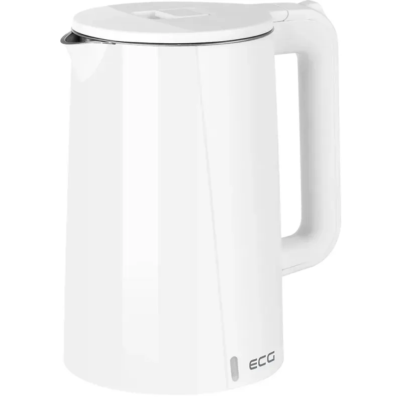 Electronice si Electrocasnice - Electrocasnice bucatarie - Preparare bauturi - Fierbatoare de apa - Fierbator electric ECG RK 1702 Safe to Touch White, 1.7 litri, 2200 W, interior din otel inoxidabil, pereti dubli, alb - Infinity.ro