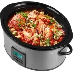 Casa si Gradina - Bucatarie si vesela - Vase pentru gatit - Oale si cratite - Oala electrica Slow cooker ECG PH 5510 Rider, 5.5 litri, 240 W, vas ceramic, timer, afisaj LED - Infinity.ro