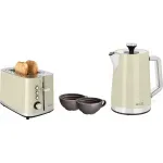 Electronice si Electrocasnice - Electrocasnice bucatarie - Preparare paine - Prajitoare de paine - Prajitor de paine ECG ST 2766 Vintage Vanilla, 925 W, 2 felii, 7 niveluri de rumenire, crem - Infinity.ro