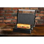 Electronice si Electrocasnice - Electrocasnice bucatarie - Preparare paine - Sandwich-maker - Sandwich maker si grill ECG S 3070 Panini Power, 1500 W, deschidere 180°, placi nonaderente - Infinity.ro