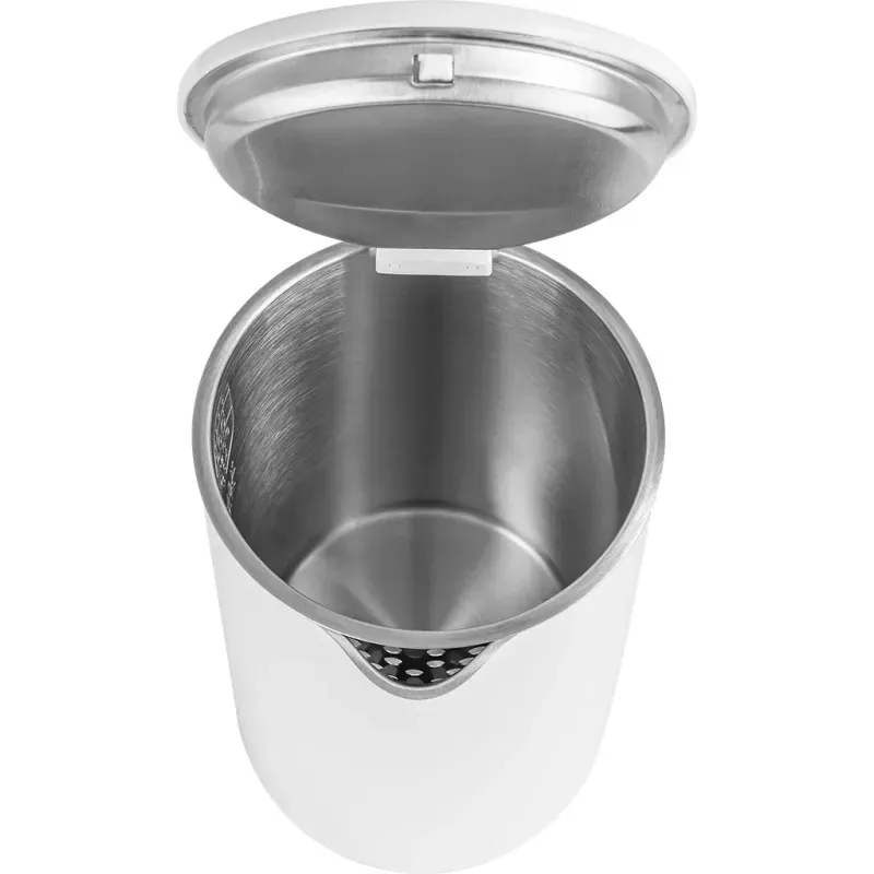 Electronice si Electrocasnice - Electrocasnice bucatarie - Preparare bauturi - Fierbatoare de apa - Fierbator electric ECG RK 1702 Safe to Touch White, 1.7 litri, 2200 W, interior din otel inoxidabil, pereti dubli, alb - Infinity.ro