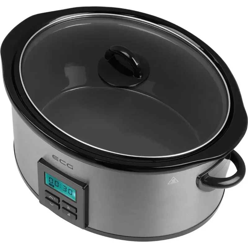 Casa si Gradina - Bucatarie si vesela - Vase pentru gatit - Oale si cratite - Oala electrica Slow cooker ECG PH 5510 Rider, 5.5 litri, 240 W, vas ceramic, timer, afisaj LED - Infinity.ro