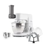 Electronice si Electrocasnice - Electrocasnice bucatarie - Mixere, tocatoare & roboti de bucatarie - Roboti de bucatarie - Robot de bucatarie ETA Gratussino III Smart 3023 90000, 1200 W, 4.5 litri, roti dintate metalice, gri/alb - Infinity.ro