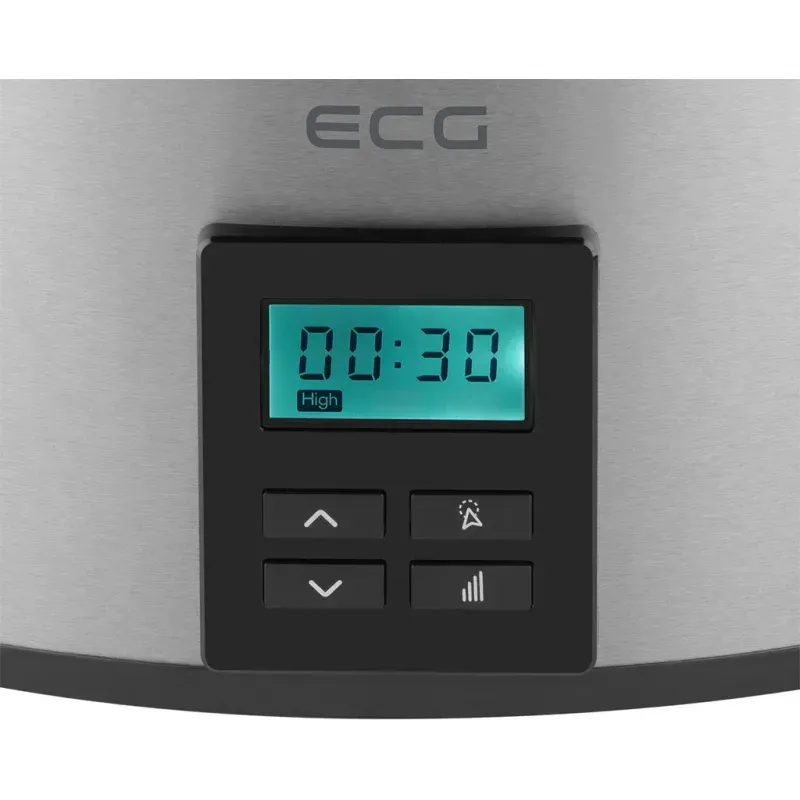 Casa si Gradina - Bucatarie si vesela - Vase pentru gatit - Oale si cratite - Oala electrica Slow cooker ECG PH 5510 Rider, 5.5 litri, 240 W, vas ceramic, timer, afisaj LED - Infinity.ro
