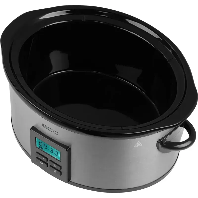 Casa si Gradina - Bucatarie si vesela - Vase pentru gatit - Oale si cratite - Oala electrica Slow cooker ECG PH 5510 Rider, 5.5 litri, 240 W, vas ceramic, timer, afisaj LED - Infinity.ro