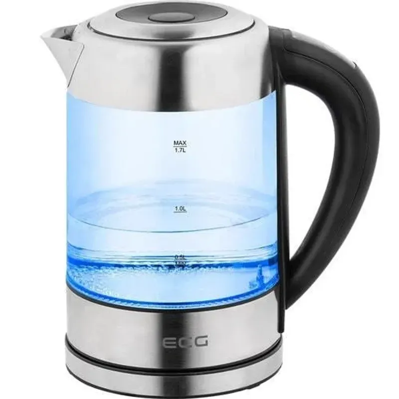 Casa si Gradina - Bucatarie si vesela - Vase pentru gatit - Ibrice - Cana fierbator din sticla ECG RK 1777 iluminare colora, 1,7 L, 2200 W, LED - Infinity.ro