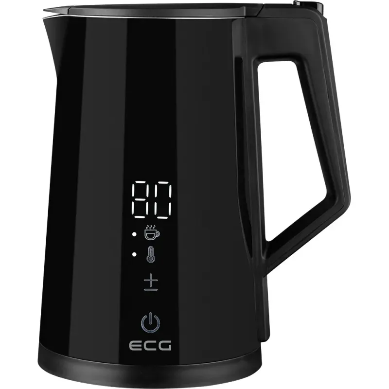 Casa si Gradina - Bucatarie si vesela - Vase pentru gatit - Ibrice - Cana electrica fierbator ECG RK 1893 Digitouch Black, 2200 W, 1,7 litri, pereti dubli, control tactil, negru - Infinity.ro