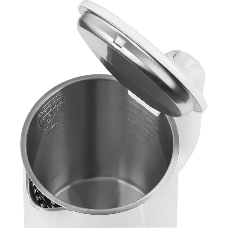 Electronice si Electrocasnice - Electrocasnice bucatarie - Preparare bauturi - Fierbatoare de apa - Fierbator electric ECG RK 1702 Safe to Touch White, 1.7 litri, 2200 W, interior din otel inoxidabil, pereti dubli, alb - Infinity.ro