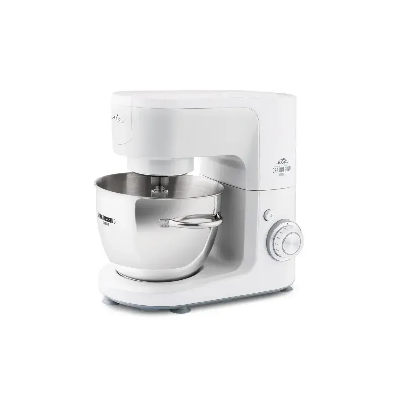 Electronice si Electrocasnice - Electrocasnice bucatarie - Mixere, tocatoare & roboti de bucatarie - Roboti de bucatarie - Robot de bucatarie ETA Gratussino III Smart 3023 90000, 1200 W, 4.5 litri, roti dintate metalice, gri/alb - Infinity.ro