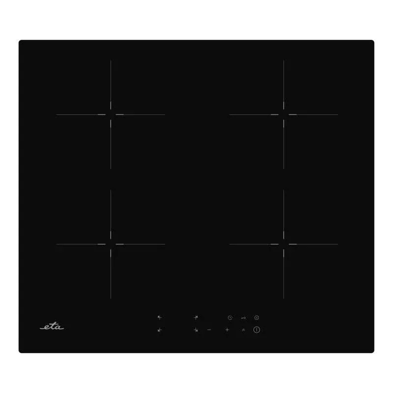 Plita cu inductie incorporabila ETA 579190000, 4 zone de gatit, Booster, 7.4Kw, Touch control, 60 cm, negru