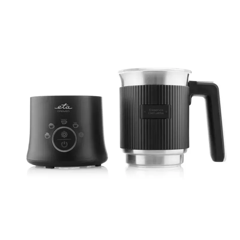 Electronice si Electrocasnice - Electrocasnice bucatarie - Preparare bauturi - Espressoare - Aparat pentru spuma de lapte ETA Cremeo 8189 90000, 500W, 350 ml, 5 functii, otel inoxidabil, negru - Infinity.ro