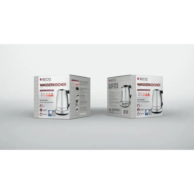 Casa si Gradina - Bucatarie si vesela - Vase pentru gatit - Ibrice - Cana electrica fierbator ECG RK 1791, 1.7L, 2200 W, otel inoxidabil, 5 setari de temperatura - Infinity.ro