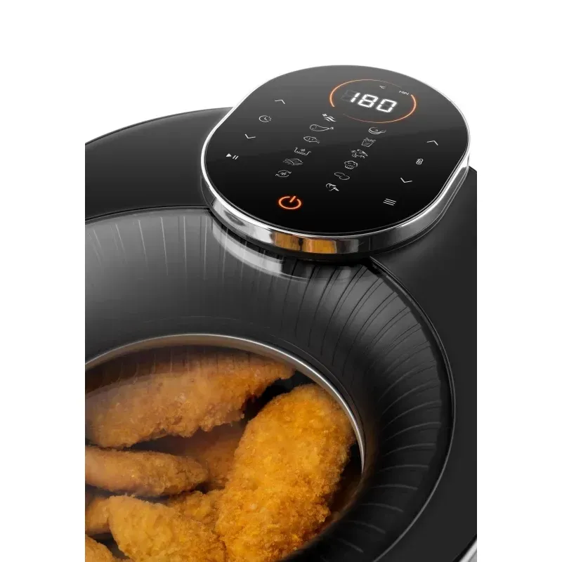 Electronice si Electrocasnice - Electrocasnice bucatarie - Aparate de gatit & desert - Friteuze - Friteuza cu aer cald ETA SkyFry 5168 90000, 5 litri, 1500 W, 12 programe, control tactil, negru - Infinity.ro
