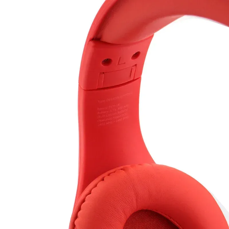 TV, Audio-Video si Foto - Portabile audio - Casti audio - Casti audio fara fir pentru copii GoGEN Decek, Bluetooth 5.2, volum limitat, rosu - Infinity.ro