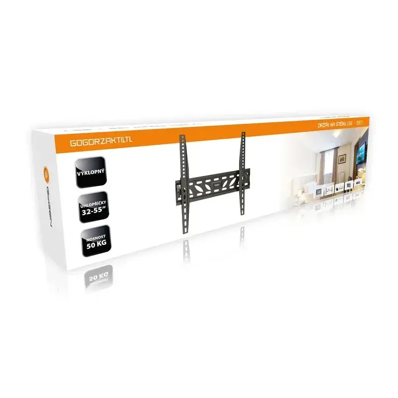 TV, Audio-Video si Foto - Accesorii TV si audio - Suporturi TV - Suport TV GoGEN L, diagonala 32"-55" (81 cmc - 140 cm), inclinare 0°-10°, 50 kg, VESA - Infinity.ro