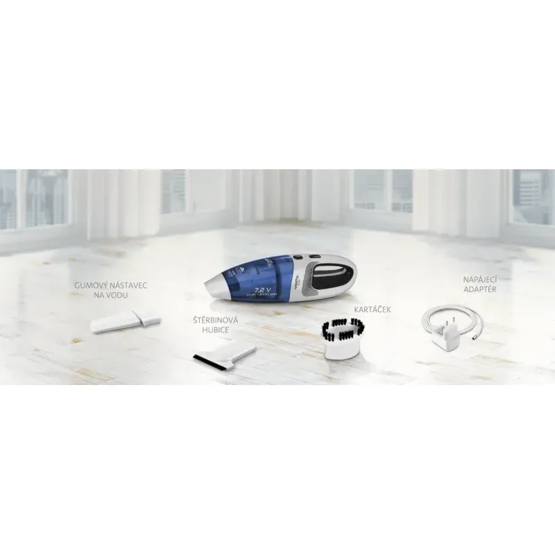 Electronice si Electrocasnice - Ingrijirea locuintei - Aspiratoare - Aspirator de mana ETA VERTO 1442, 7.2 V Li-ion, aspirare umeda si uscata - Infinity.ro