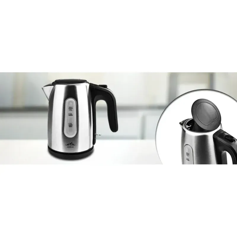 Casa si Gradina - Bucatarie si vesela - Vase pentru gatit - Ibrice - Cana electrica fierbator ETA Adela 1604, 1600 W, 1 L, otel inoxidabil - Infinity.ro
