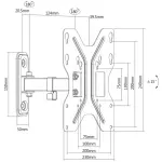 TV, Audio-Video si Foto - Accesorii TV si audio - Suporturi TV - Suport TV GoGEN M reglabil, diagonala 23" la 42" (60-107 cm), 30 Kg, VESA, rotire si inclinare, negru - Infinity.ro