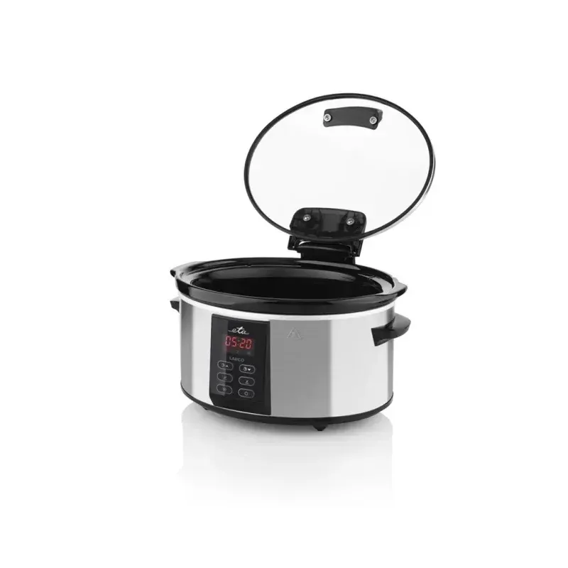 Casa si Gradina - Bucatarie si vesela - Vase pentru gatit - Oale si cratite - Oala electrica pentru gatire lenta ETA Largo 2138 90000, 6 litri, 245 W, design din otel inoxidabil, afisaj LED - Infinity.ro