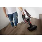 Electronice si Electrocasnice - Ingrijirea locuintei - Aspiratoare - Aspirator vertical 2 in 1 fara fir ETA Elastic 2231, Li-ion 21.6 V, 0.45 l, tub flexibil, negru cu rosu - Infinity.ro